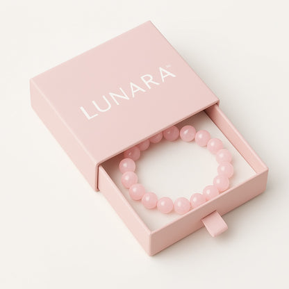 Lunara Bracelet - Charged Rose Quartz to Attract Love, Positive Energy & Soul-Aligned Relationships